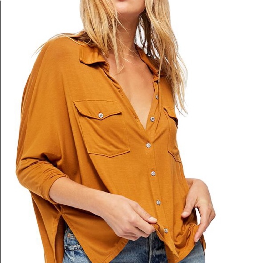 Free People Andy Shirt Small New with tags